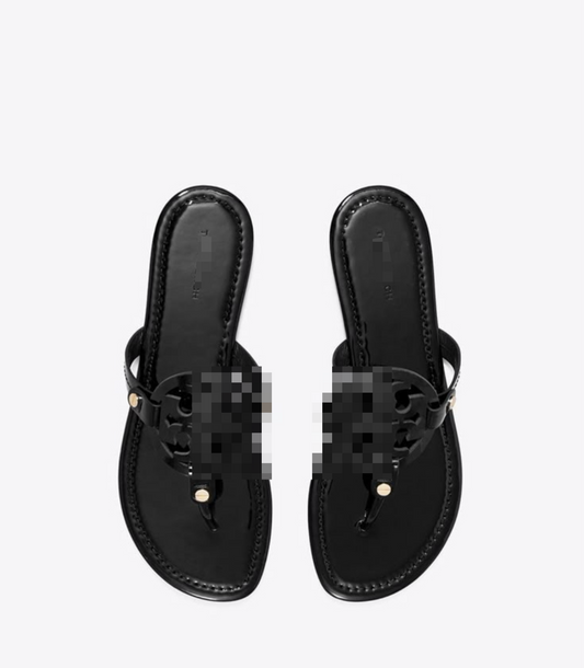 Black TB Sandals
